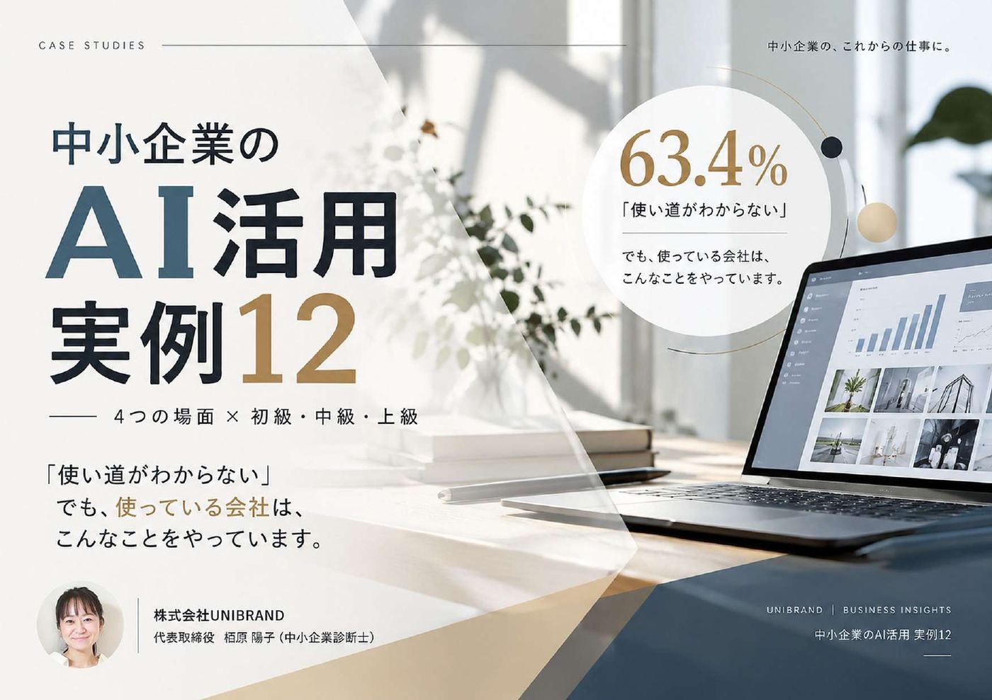 資料「中小企業のAI活用 実例12」の表紙